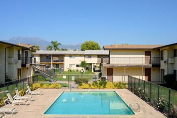 Our apartments in a city have a swimming pool